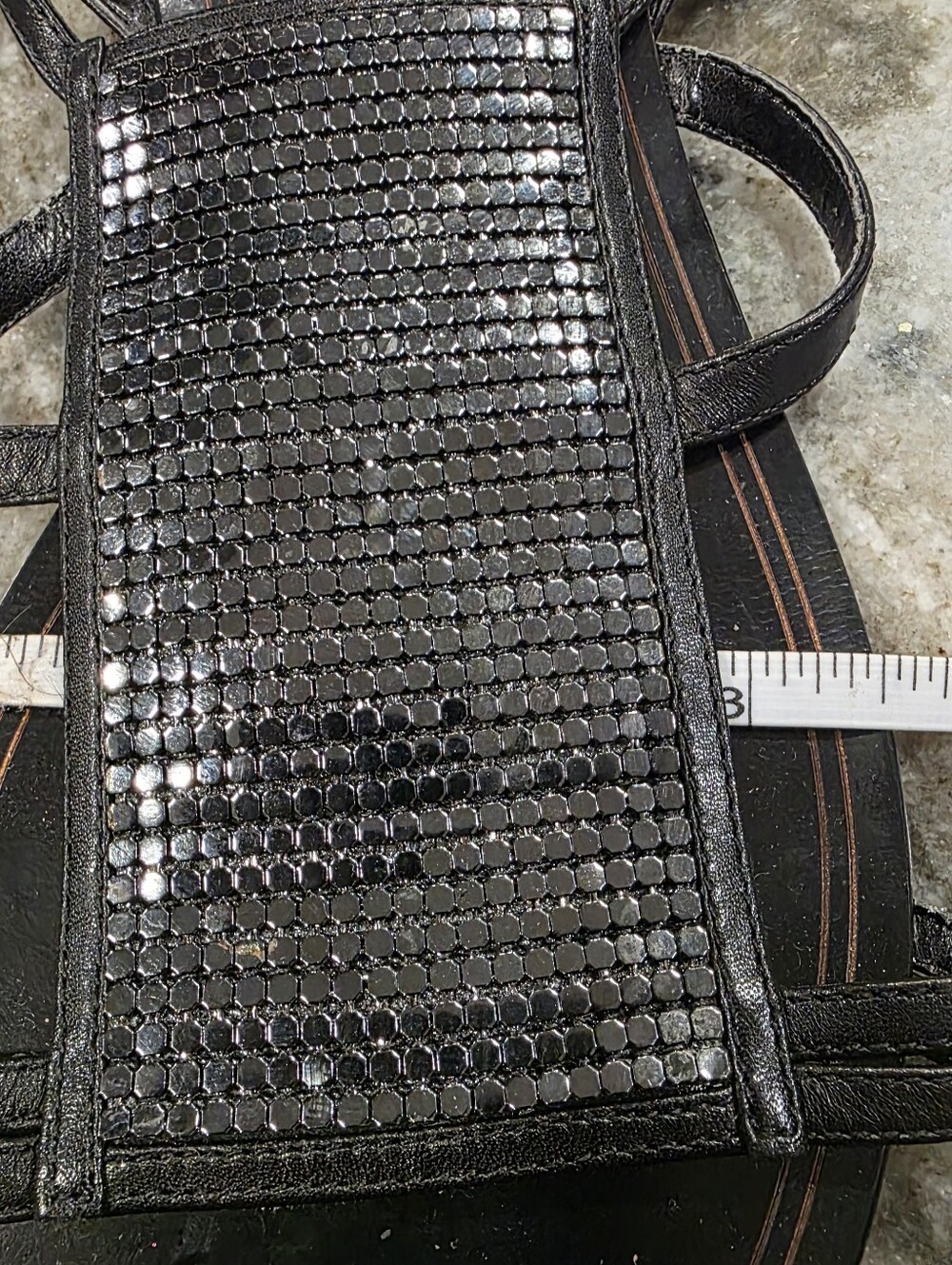 Cole Haan Maria Sharapova Nike Air Leather Chainmail Strappy Sandals Black 9B - Picture 10 of 13